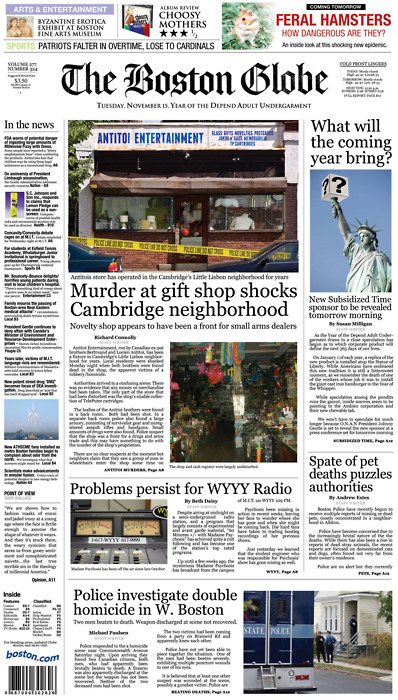 Poor Yorick Entertertainment -- Boston Globe