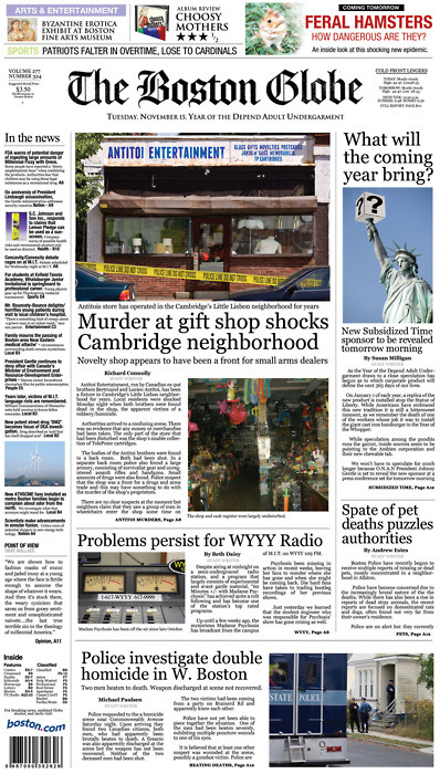 Poor Yorick Entertertainment -- Boston Globe